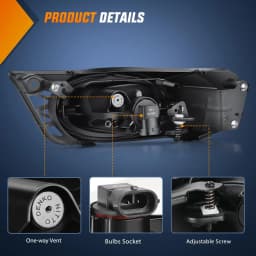 Nilight Fog Light Assembly Compatible with Honda Civic Sedan 2009 2010 2011 4 Door with Amber Lens Lamps Replacement H11 12V 55W Bulbs