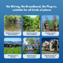 4G LTE Solar Security Camera Outdoor No WiFi, 2K Cellular Wireless Camera with SIM Card, Solar Powered, 360° Live View, Color Night Vision, PIR Motion Alerts, Two-Way Audio, 32GB SD Card Included