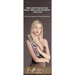 Multifunctional Hot Air Comb Curling Iron, Three-In-One Hair Changing Hairdressing Comb, Electric Hair Dryer Comb, Curling And Straightening Dual-Purpose