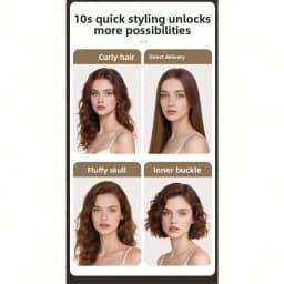 Multifunctional Hot Air Comb Curling Iron, Three-In-One Hair Changing Hairdressing Comb, Electric Hair Dryer Comb, Curling And Straightening Dual-Purpose