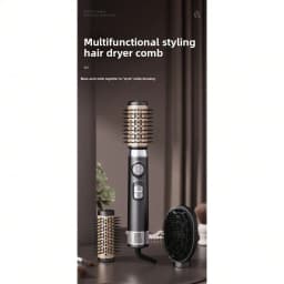 Multifunctional Hot Air Comb Curling Iron, Three-In-One Hair Changing Hairdressing Comb, Electric Hair Dryer Comb, Curling And Straightening Dual-Purpose