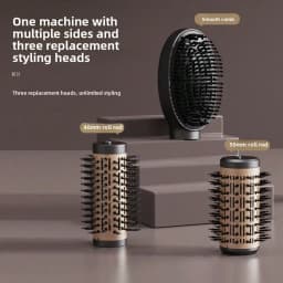 Multifunctional Hot Air Comb Curling Iron, Three-In-One Hair Changing Hairdressing Comb, Electric Hair Dryer Comb, Curling And Straightening Dual-Purpose