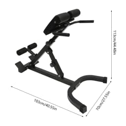 Roman Chair Back Extension Machine, 330LBS Back Extension Roman Chair Abdominal Exercise Equipment, Multi-Functional Hyperextension Back Strength Exercise Bench, w/Rubber Foot Covers, suitable for Home Gym Hotel