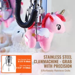 SucceBuy Claw Machine 0-3” Jaw Diameter 0-5” Jaw lifting Crane Prize Grabber Commercial Arcade Game Toys For Kids Boys &Girls