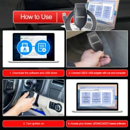 GODIAG GD101 GD 101 J2534 Compatible with J2534 Passthru & ELM327 Diagnose J1979 Compatible Vehicles Switch Mode Automatically