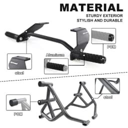 Motorcycle Stunt Cage Engine Guard Crash Bar Rear Footrests Subcage Step Plate Stunt Protection YZF-R7 R7 2021-2025 For Yamaha