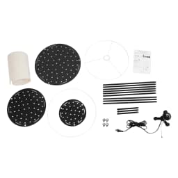 Floor Lamp with 3-Tier Storage Shelves 3-color Dimmable Lamp LED Light for Various Living and Working Spaces