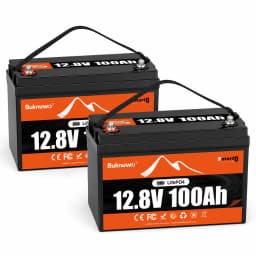 BUKNUWO Smart 12V 100Ah Bluetooth LiFePo4 Lithium Battery Pack 100A BMS For RV Boat Motor Inverter Solar Wind Off-Road Off-grid LiFePO4 Batter