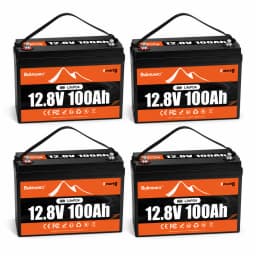 BUKNUWO Smart 12V 100Ah Bluetooth LiFePo4 Lithium Battery Pack 100A BMS For RV Boat Motor Inverter Solar Wind Off-Road Off-grid LiFePO4 Batter