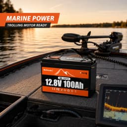 BUKNUWO Smart 12V 100Ah Bluetooth LiFePo4 Lithium Battery Pack 100A BMS For RV Boat Motor Inverter Solar Wind Off-Road Off-grid LiFePO4 Batter