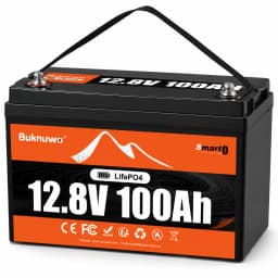 BUKNUWO Smart 12V 100Ah Bluetooth LiFePo4 Lithium Battery Pack 100A BMS For RV Boat Motor Inverter Solar Wind Off-Road Off-grid LiFePO4 Batter
