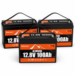 BUKNUWO Smart 12V 100Ah Bluetooth LiFePo4 Lithium Battery Pack 100A BMS For RV Boat Motor Inverter Solar Wind Off-Road Off-grid LiFePO4 Batter