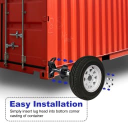 2 Pack Shipping Container Wheels Kit 5 X 5.5 Lug 8800LB Bolt On Wheels Fit for Shipping Container Hub and Spindle Kit