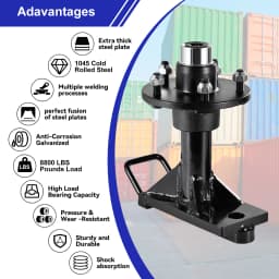 2 Pack Shipping Container Wheels Kit 5 X 5.5 Lug 8800LB Bolt On Wheels Fit for Shipping Container Hub and Spindle Kit