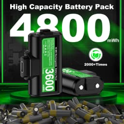 BEBONCOOL 2×4800mWh Rechargeable Battery Pack for Xbox One Xbox Series X|S+Charging Cable