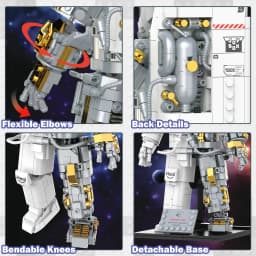 JMBricklayer 1008PCS Space Astronaut Building Blocks Set Spaceman Figure Model Kit with Display Stand Gold Visor Articulated Joints STEM Science Toy Space Exploration Home Office Decor Gift for Adults Teens Birthday