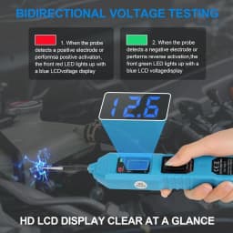 Multifunctional Car Circuit Tester Diagnostic Tool with LCD Display Power Probe Kit for Automotive Electrical Repair and Car Electrical System Testing High Precision Voltage Tester 12V 24V 6V 36V 48V Compatible with Battery Alternator Starter