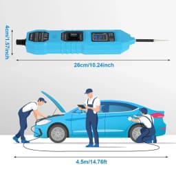 Multifunctional Car Circuit Tester Diagnostic Tool with LCD Display Power Probe Kit for Automotive Electrical Repair and Car Electrical System Testing High Precision Voltage Tester 12V 24V 6V 36V 48V Compatible with Battery Alternator Starter