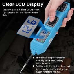 Multifunctional Car Circuit Tester Diagnostic Tool with LCD Display Power Probe Kit for Automotive Electrical Repair and Car Electrical System Testing High Precision Voltage Tester 12V 24V 6V 36V 48V Compatible with Battery Alternator Starter