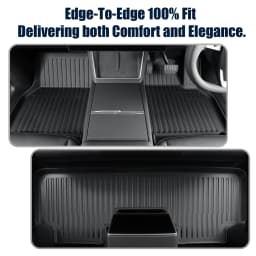 For 2024‑2026 Model 3 Highland TPE All‑Weather Floor Mats 7‑Piece Set Waterproof Anti‑Slip Odorless Cargo Mat Rear Seat Back Protector Car Accessories