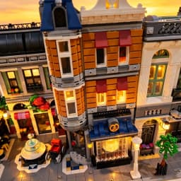 Premium Limited Collection Gift Large Classical City Street Architecture Building Blocks Multi Scene Bank Cinema Palace Detective Office Assembly Square Detailed Vintage Model Home Display Toy For MOC And Street View Collectors