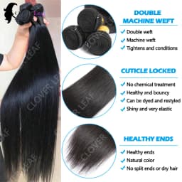 26 inch 12A Straight Human Hair Bundles 1/3/4 Pcs Virgin Hair Brazilian Raw Hair Bundles 100% Human Hair Extensions Raw Hair Bundles Natural Black Color 12-40 Inches Straight Human Hair Bundles Smooth Tender Ideal Tangle Free No Shedding For Daily Wear
