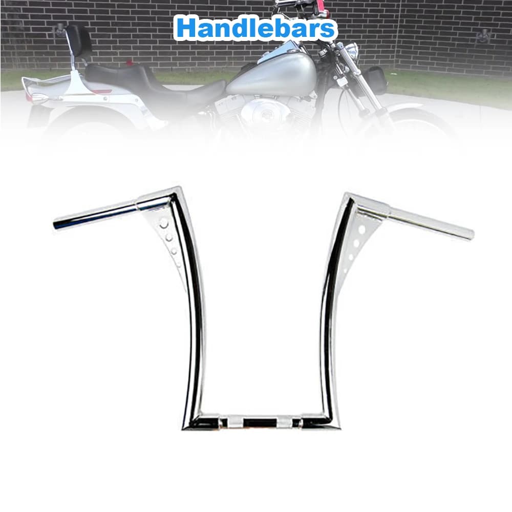 Motorcycle Handlebars 1 1/4" Ape Hangers 12" Rise Batwing Handle Bar For Harley Davidson Softail FLST FXST Sportster XL Dyna Road King Chrome