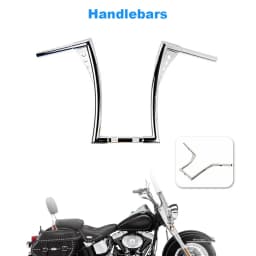 Motorcycle Handlebars 1 1/4" Ape Hangers 12" Rise Batwing Handle Bar For Harley Davidson Softail FLST FXST Sportster XL Dyna Road King Chrome