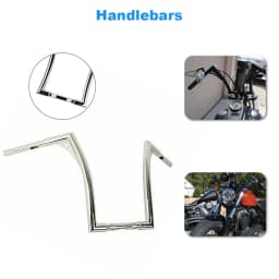Motorcycle Handlebars 1 1/4" Ape Hangers 12" Rise Batwing Handle Bar For Harley Davidson Softail FLST FXST Sportster XL Dyna Road King Chrome