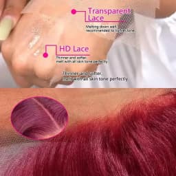 34 Inch 99J Burgundy Body Wave 13x4 HD Transparent Lace Frontal Wig Human Hair Pre Plucked Baby Hair Cuticle Aligned Colored Wig For Black Women