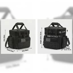 18L Insulated Picnic Cooler Bag Tactical Expandable Leakproof Thermal Bag for Men Women Family Outdoor Camping Beach Park BBQ Travel Large Capacity Heavy Duty Food Drink Cooler Tote Day Trip Tailgate Adults Reusable Shoulder Lunch Cooler Bag Keep Cold