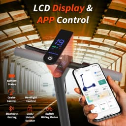 Electric Scooter-8.5'' Honeycomb Tire,19mph-Max Speed,21 Miles-Max Range,Dual Braking System,Foldable Design,APP Control