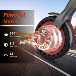 Electric Scooter-8.5'' Honeycomb Tire,19mph-Max Speed,21 Miles-Max Range,Dual Braking System,Foldable Design,APP Control