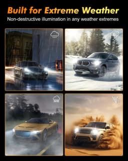 Termitor 2026 Premium D1S Fog Light Bulbs – 60,000LM 6500K Cool White, 1:1 OEM Size, IP68 Waterproof, 3-Minute Installation, 85,000-Hour Lifespan, Off-Road Use Only, Pack of 2