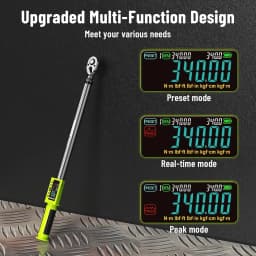 Robustrue Digital Electric Torque Wrench 340N.m Cordless Electric Wrench With Buzzer LED Flash for Bike Motorcycle Car Repair