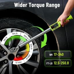 Robustrue Digital Electric Torque Wrench 340N.m Cordless Electric Wrench With Buzzer LED Flash for Bike Motorcycle Car Repair
