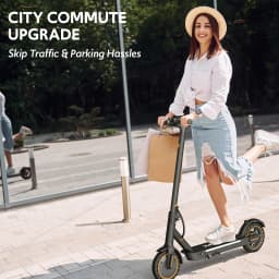Electric Scooters for Adults, Max 19 Miles and 19 MPH 350W Foldable E Scooter with Side Light & APP