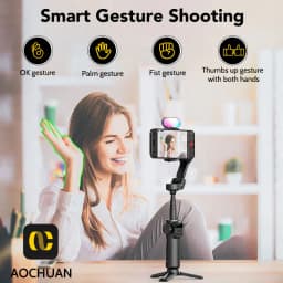 AOCHUAN Smart X2 3 Axis Gimbal Stabilizer For iPhone And Android Smartphone Gimbal With built-in extension pole LED display