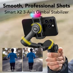 AOCHUAN Smart X2 3 Axis Gimbal Stabilizer For iPhone And Android Smartphone Gimbal With built-in extension pole LED display