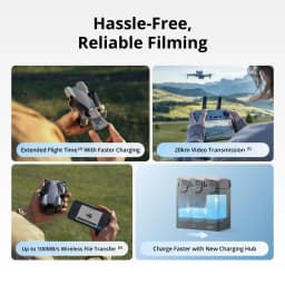 DJI Mini 5 Pro Fly More Combo DJI RC-N3 Vlog Drones with 1-Inch CMOS Mini 5 Pro 4K Camera Drone for Beginners ActiveTrack 360° 225° Gimbal Rotation 3 Batteries