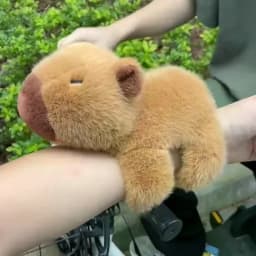 Cute Capybara Bracelet Wrist Lying Down Doll Capybara Doll Snap Ring Cute Plush Toy Ugly Doll