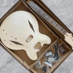 Diy Electric Guitar Kit For D Style G 335 Silver Accessories Rhombic Hole 6 String