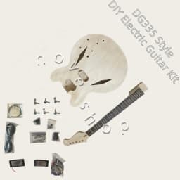 Diy Electric Guitar Kit For D Style G 335 Silver Accessories Rhombic Hole 6 String