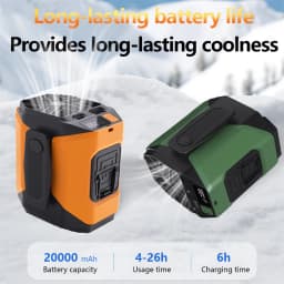 Mini high-speed Waist Fan, Bladeless USB Hanging Neck Fan, Outdoor Multifunctional Mobile Power Lighting Digital Display Fan