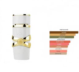 Yara White Cream Sweet Flower Fruit Gourmet Flavor Women's perfume spray, 3.4oz100ml