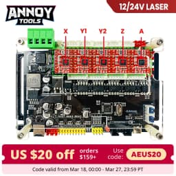CNC 4AXIS Controller MCU32 Bit 32GRBL Stepper Motor Driver XYZA Axis Driver Board Spport 500W Spindle for CNC Milling Machine
