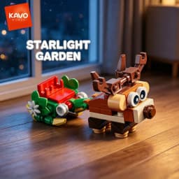 KAVOWORLD 499PCS 12-in-1 Christmas Building Blocks Set DIY Educational Construction Toy Gingerbread Man Santa Nutcracker Train Reindeer Wreath Bricks Kit Party Ornament Xmas Holiday Birthday Gift for Adults Teens Building Enthusiasts 14+