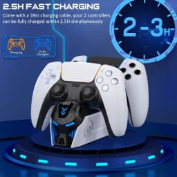 BEBONCOOL For PS5 Controller Charging Station For PlayStation 5 Gamepad Charger Gamepads Stand Docking Station