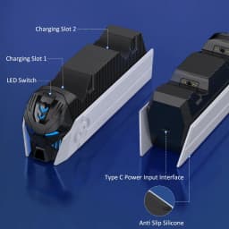 BEBONCOOL For PS5 Controller Charging Station For PlayStation 5 Gamepad Charger Gamepads Stand Docking Station