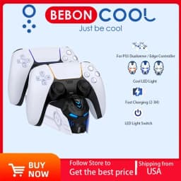 BEBONCOOL For PS5 Controller Charging Station For PlayStation 5 Gamepad Charger Gamepads Stand Docking Station